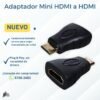 1 🖥️ Adaptador Mini HDMI a HDMI | Conectores Bañados en Oro | ¡Plug & Play! | Grado A 🖥️