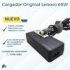 🛡️ Cargador Original Lenovo 65W  | 20V Punta Redonda | ¡Kit Completo! | Grado A 🛡️