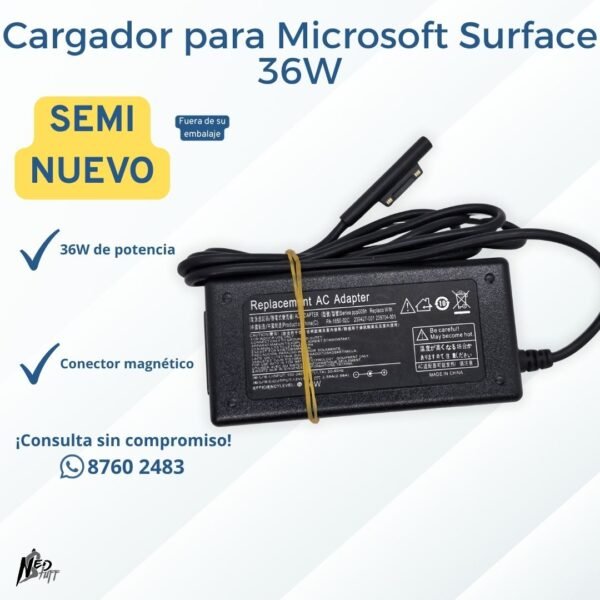 💻 Cargador Magnético para Microsoft Surface 36W | 12V 2.58A | Grado A 💻