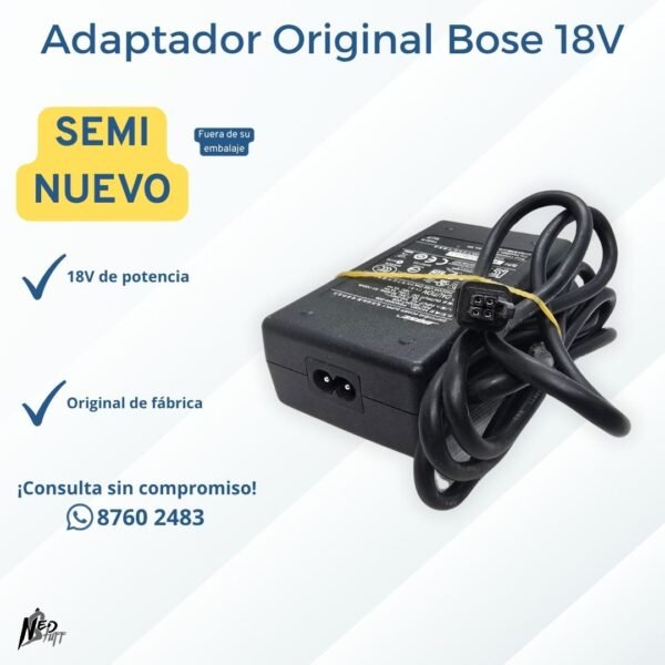 🎶 Adaptador Original BOSE 18V 1A (18W) | ¡Audio sin Fallos! | Grado A 🎶