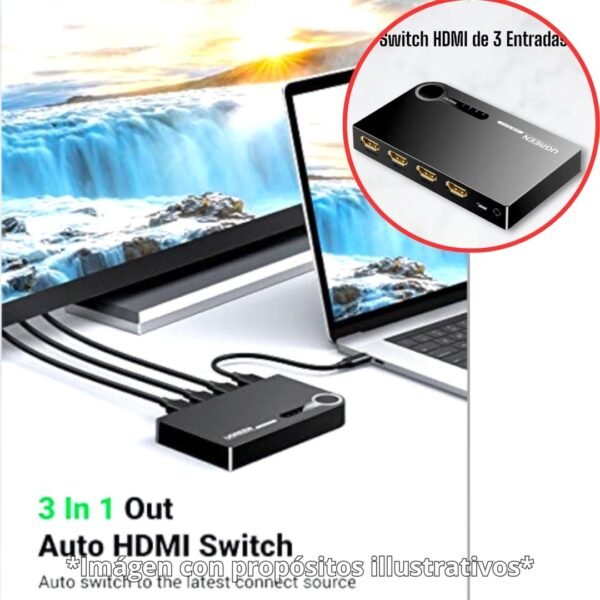 🎮 Switch UGREEN HDMI 3x1 | ¡Calidad Premium y 3 Entradas! | Grado A 🎮