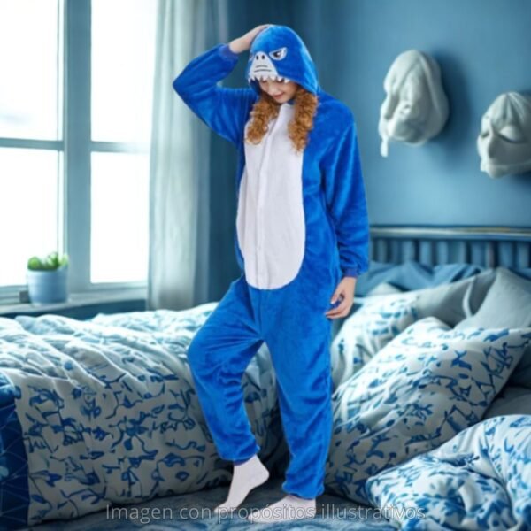 🦈 Pijama Kigurumi de Tiburón Talla L | ¡Disfrázate y Descansa! | Grado A 🦈