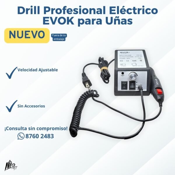 💅 Base Controladora Drill Profesional EVOK | Velocidad Ajustable | ¡Repuesto Grado B! 💅