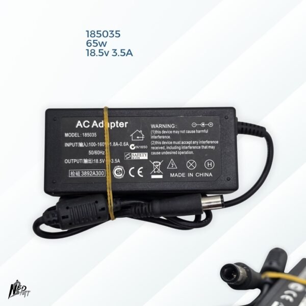 🔋 Cargador Genérico HP 65W | 18.5V 3.5A Punta Redonda | Grado A 🔋