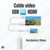 📱 Cable Screen Mirroring (iOS/Android a HDMI) | ¡Duplica tu Pantalla! | Grado A 📱