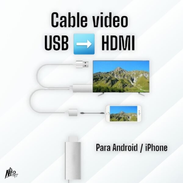 📱 Cable Screen Mirroring (iOS/Android a HDMI) | ¡Duplica tu Pantalla! | Grado A 📱
