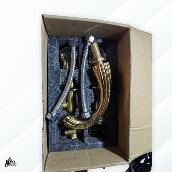 ✨ Juego de Grifería de Lavabo 3 Piezas Dorado | Manijas de Cristal | ¡Lujo Grado A! ✨