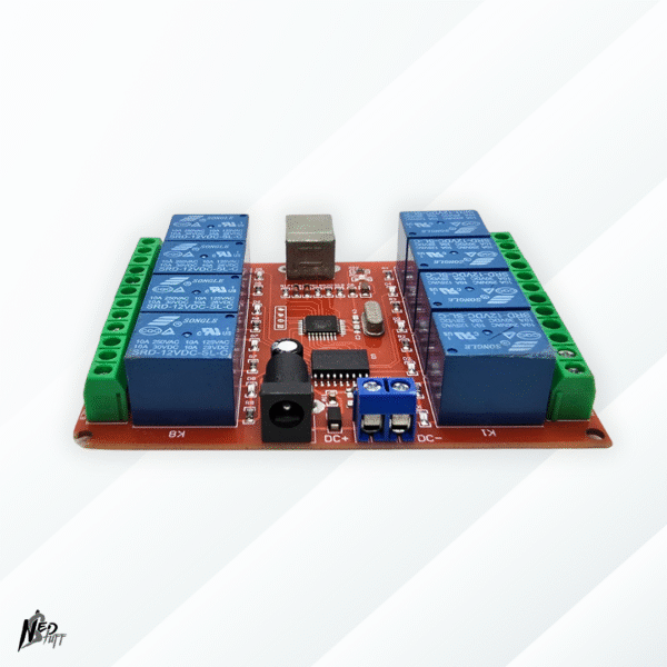 4 ⚙️ Módulo de Relé (Relay) USB de 8 Canales | ¡Controla 8 Dispositivos por PC! | Grado A ⚙️