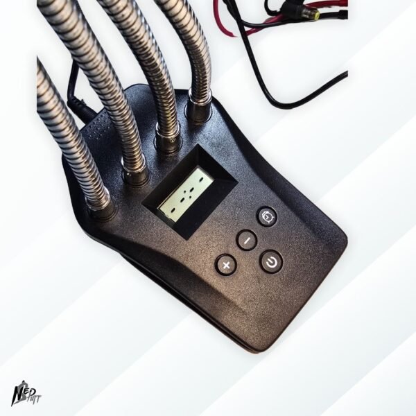 🪴 Luz LED de Crecimiento Quad-Head (4 Cabezas) | Timer Digital y Espectro Completo | Grado B 🪴