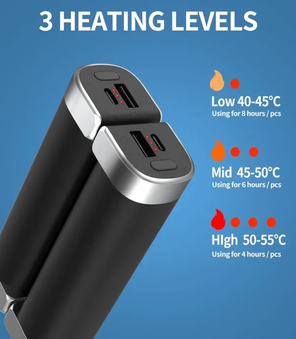 🌡️ Calentador de Manos Recargable (3 Niveles) | ¡Ideal para Viajes o Terapia! | Grado A 🌡️