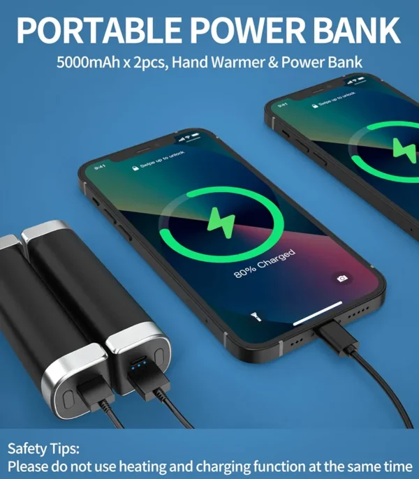 🌡️ Calentador de Manos Recargable (3 Niveles) | ¡Ideal para Viajes o Terapia! | Grado A 🌡️