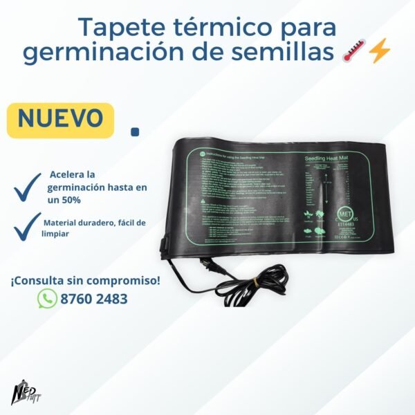 LIQ009 🌱 Tapete Térmico para Germinación de Semillas | ¡Acelera el Crecimiento 50%! | Grado A 🌱