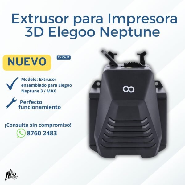 LIQ045 🖨️ Extrusor Ensamblado Original ELEGOO | Neptune 3 / MAX | ¡Repuesto Grado A! 🖨️