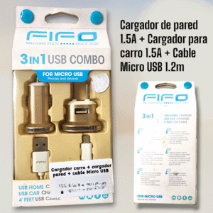 Combo Cargador Micro USB