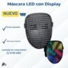 🎭 Máscara LED con Display RGB | ¡Diseño Ajustable para Eventos y Fiestas! | Grado A 🎭