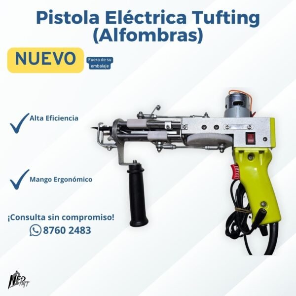 2 🧶 Pistola Eléctrica Tufting (Alfombras) | ¡Alta Eficiencia DIY para Alfombras! | Grado A 🧶
