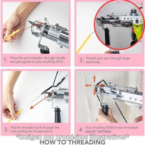 3 🧶 Pistola Eléctrica Tufting (Alfombras) | ¡Alta Eficiencia DIY para Alfombras! | Grado A 🧶
