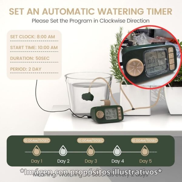🌿 ¡Automatiza tu Riego! Temporizador Digital para Goteo | Grado A + Adaptador 🔥
