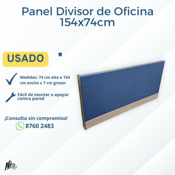 🏢 Panel Divisor de Oficina (154x74cm) | ¡Privacidad y Fácil Montaje! | Grado B 🏢