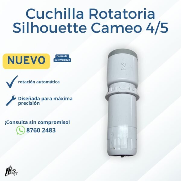 ✂️ Cuchilla Rotatoria para Silhouette Cameo 4/5 | ¡Cortes en Tela y Fieltro! | Grado A ✂️