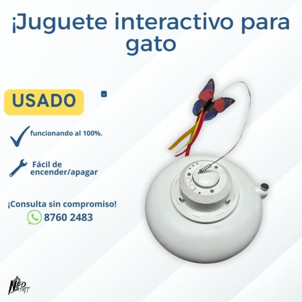 LIQ123 🐈 Juguete Interactivo PetSnowy para Gato | ¡Pluma Giratoria Recargable! | Grado B 🐈
