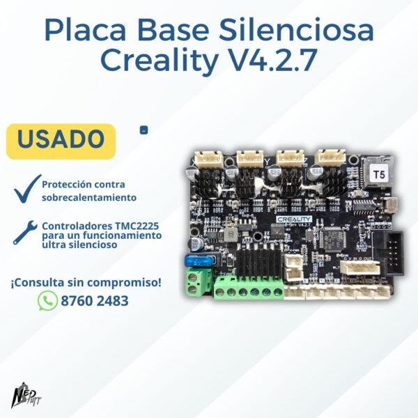 🤫 Placa Base Creality V4.2.7 SILENCIOSA | ¡Upgrade Esencial! | Grado A 🛠️
