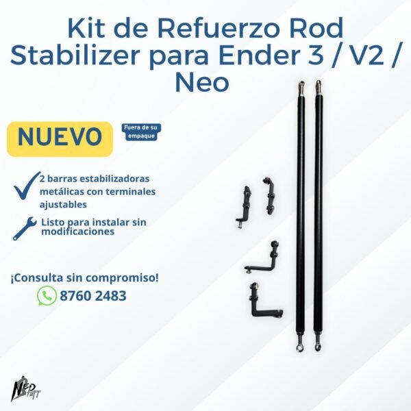 💪 Kit de Refuerzo Rod Stabilizer para Ender 3 | Adiós a la Vibración | Grado A ✨