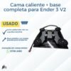 LIQ151 🔥 Cama Caliente + Base Ender 3 V2 Completa | ¡Reemplazo Listo para Nivelar! | Grado B ⚙️