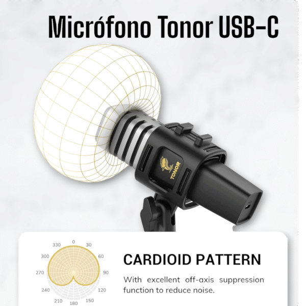🎙️ Micrófono TONOR Condenser USB-C | ¡Kit Streaming, Gaming y Podcast! | Grado A 🎙️