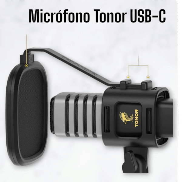 🎙️ Micrófono TONOR Condenser USB-C | ¡Kit Streaming, Gaming y Podcast! | Grado A 🎙️
