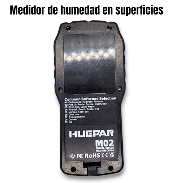 📐 Medidor Digital de Humedad en Superficies HUEPAR | ¡Sin Pines, Uso Profesional! | Grado A 📐