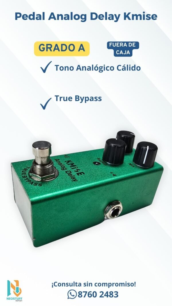 1 🎸 Pedal Analog Delay Kmise | Eco Vintage & True Bypass | ¡Grado A! ✨