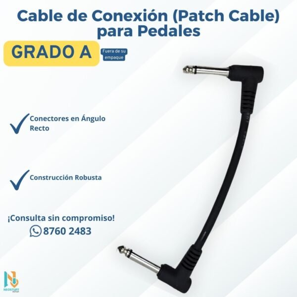 🎸 Cable de Conexión (Patch Cable) para Pedales | ¡Silencioso y Profesional! | Grado A ✨