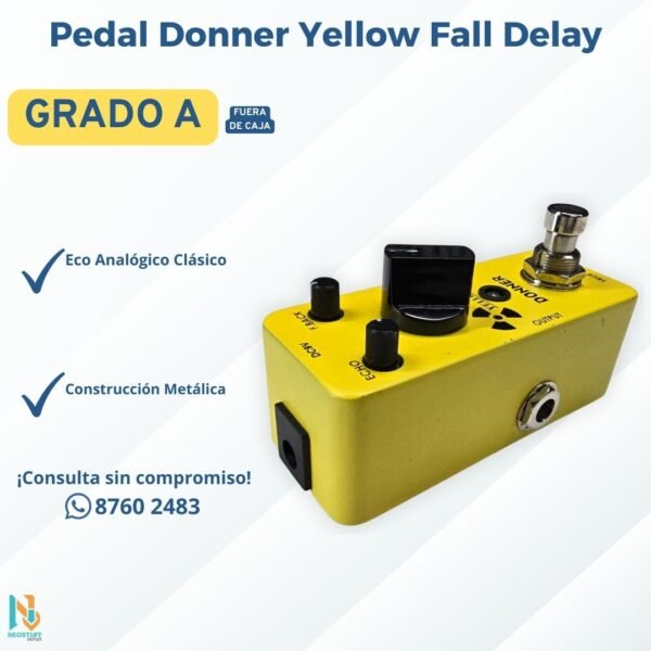 🎸 Pedal Donner Yellow Fall Delay | Eco Analógico Vintage | ¡Grado A! ✨