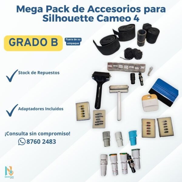 🎨 Mega Pack de Accesorios para Silhouette Cameo 4 | Cuchillas Kraft, Rotatoria y Más | ¡Kit Pro! ✨