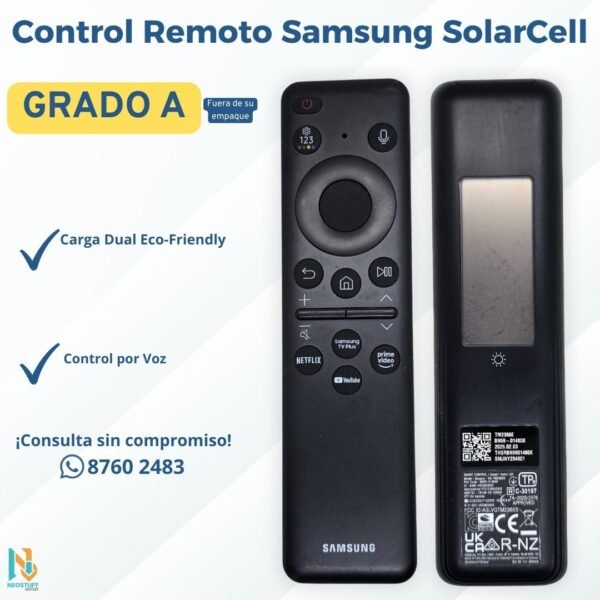 ☀️ Control Remoto Samsung SolarCell | Comandos de Voz y USB-C | ¡Grado A! ✨