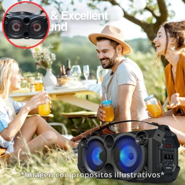 🔊 Parlante Inalámbrico Argom Slambox LED | Potencia Portátil | Grado B 🎶