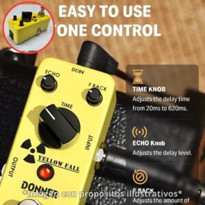 3 Pedal Delay Donner Yellow Fall
