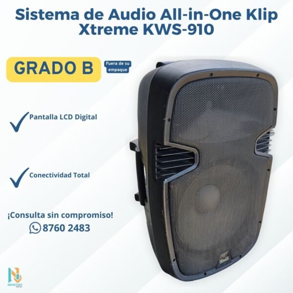 🔊 Sistema de Audio All-in-One Klip Xtreme KWS-910 | Potencia 200W RMS | Grado B 🎶