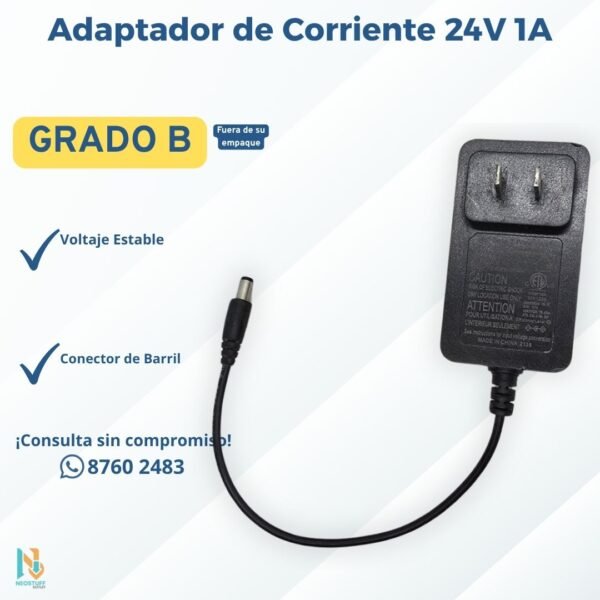 2 🔌 Adaptador de Corriente 24V 1A - Alta Eficiencia (Grado B) 🔌