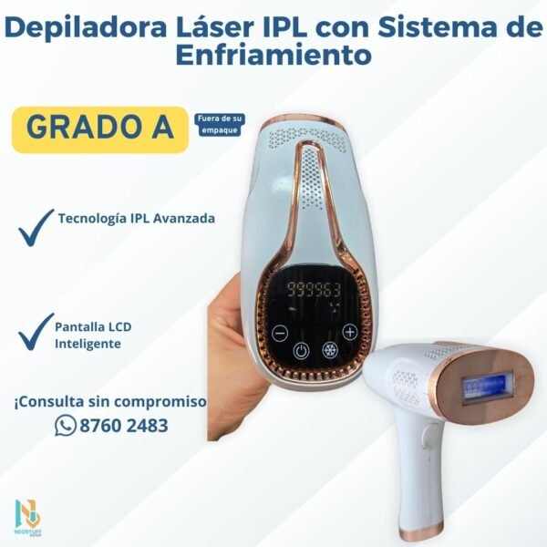 2 ✨ Depiladora Láser IPL con Sistema de Enfriamiento | 999,900+ Flashes | Grado A 🌸