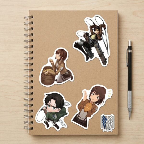 2 Pack de Stickers de Vinil: Attack on Titan