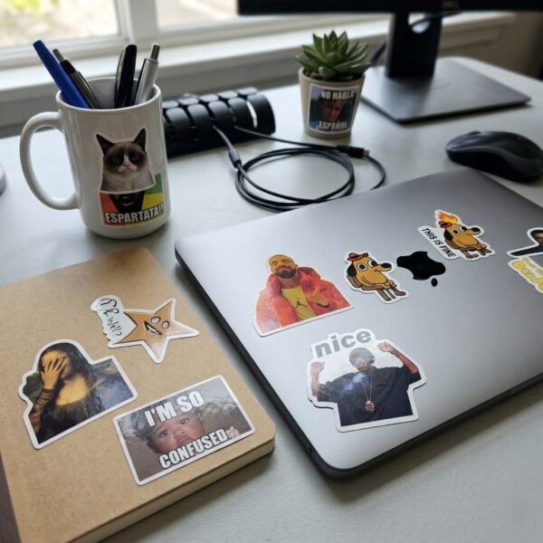 2 Pack de Stickers de Vinil: Memes
