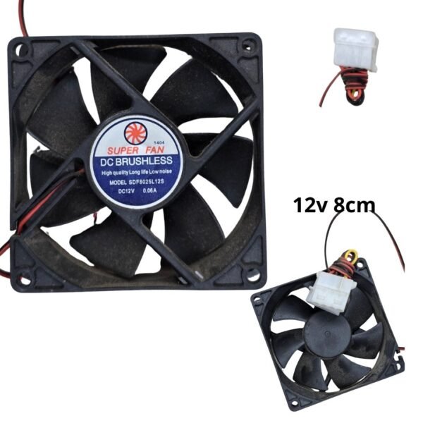 Ventilador para DIY y Electrónica 12V -  8cm /  80mm