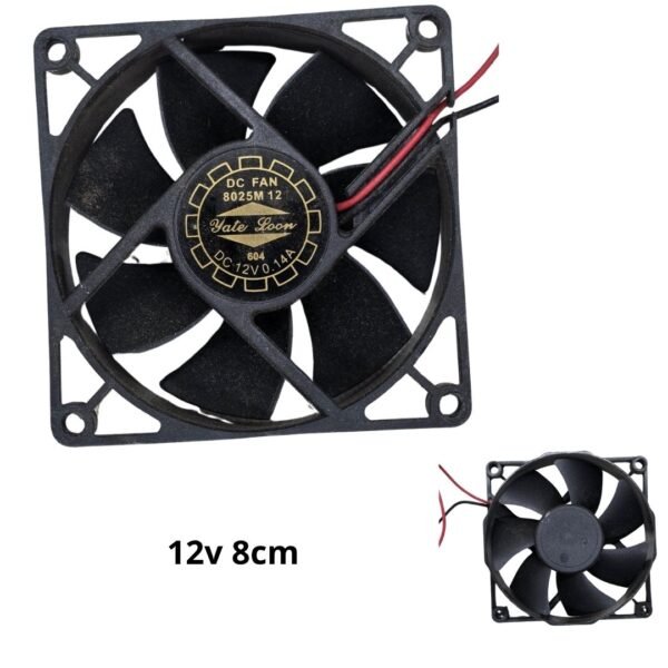 Ventilador para DIY y Electrónica 12V -  8cm /  80mm