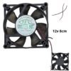 Ventilador para DIY y Electrónica 12V -  8cm /  80mm