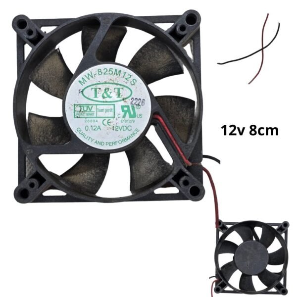 Ventilador para DIY y Electrónica 12V -  8cm /  80mm