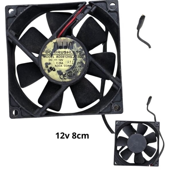 Ventilador para DIY y Electrónica 12V -  8cm /  80mm