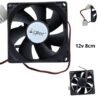 Ventilador para DIY y Electrónica 12V -  8cm /  80mm