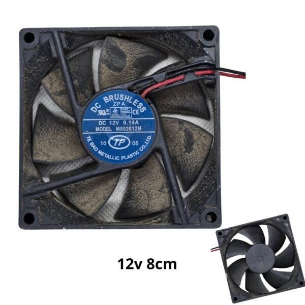 Ventilador para DIY y Electrónica 12V -  8cm /  80mm